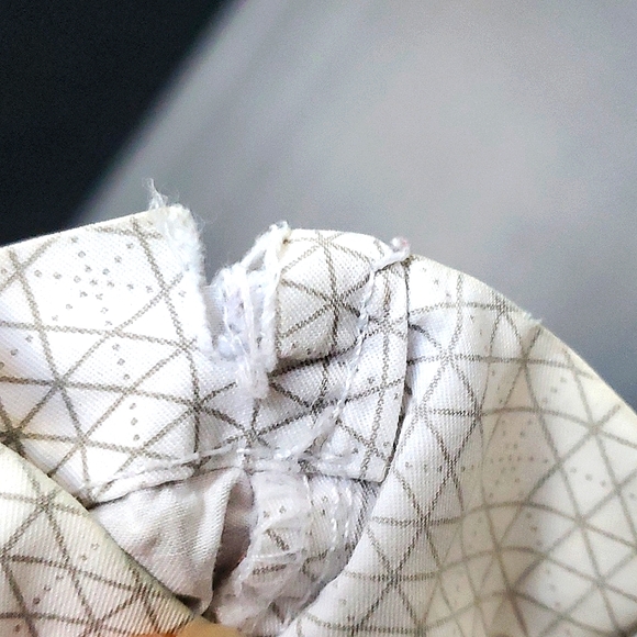 Bench Lightweight Cotton Windbreaker w/ Hidden Hood. White w/ Grey Geo Pattern. - Picture 14 of 14